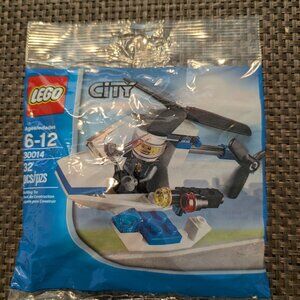 2 Lego City mini sets - 30014 helicopter and 30220 rescue boat